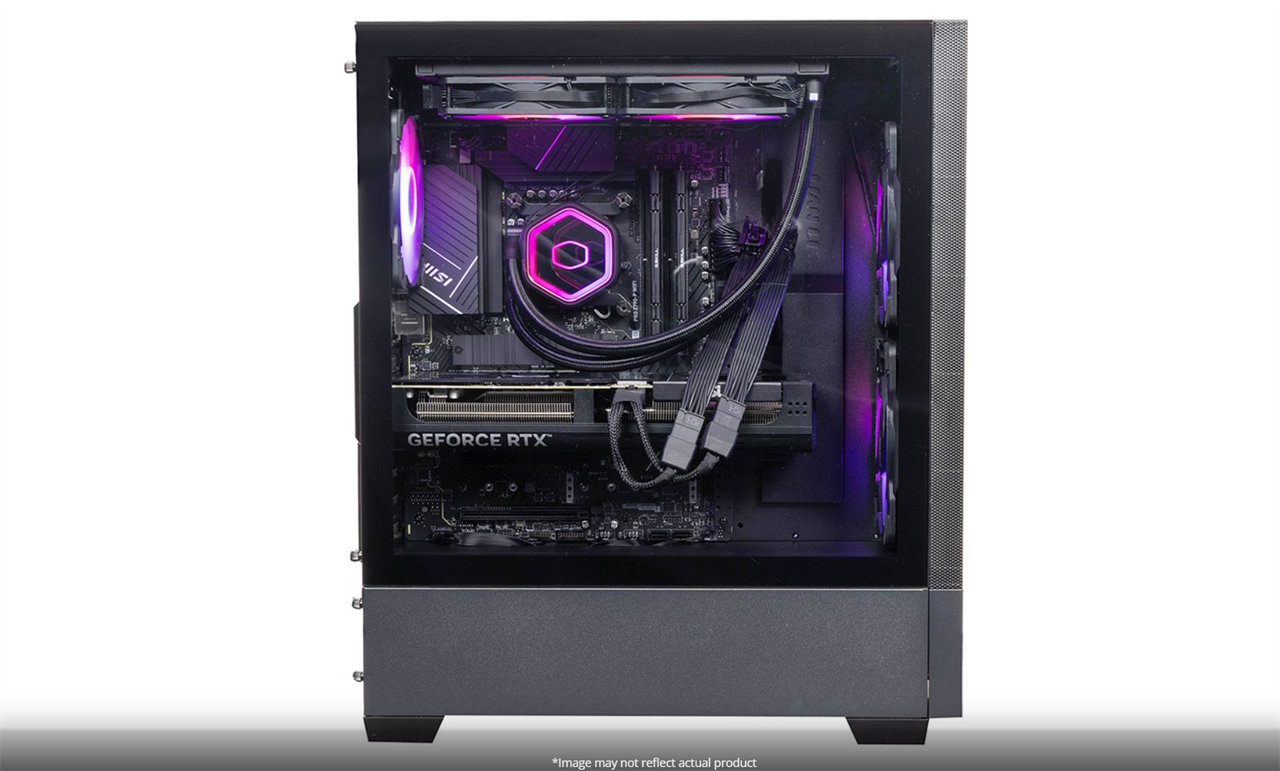 side photo of powerspec g453 computer